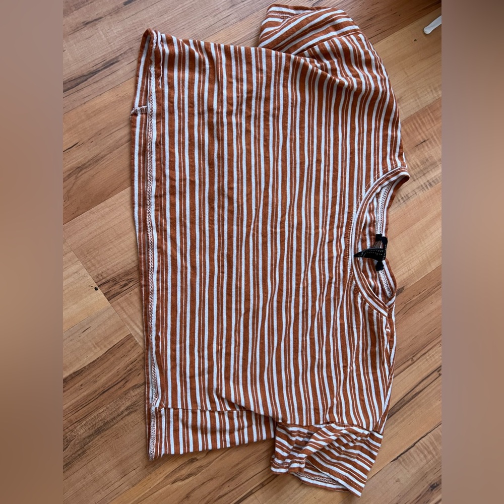 Forever 21 striped orange crop top